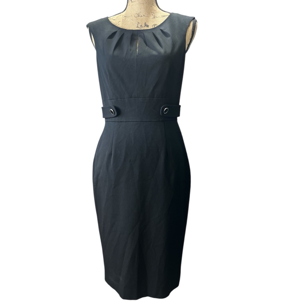White House Black Market EC. Black Knee Length Dress. Size 4
